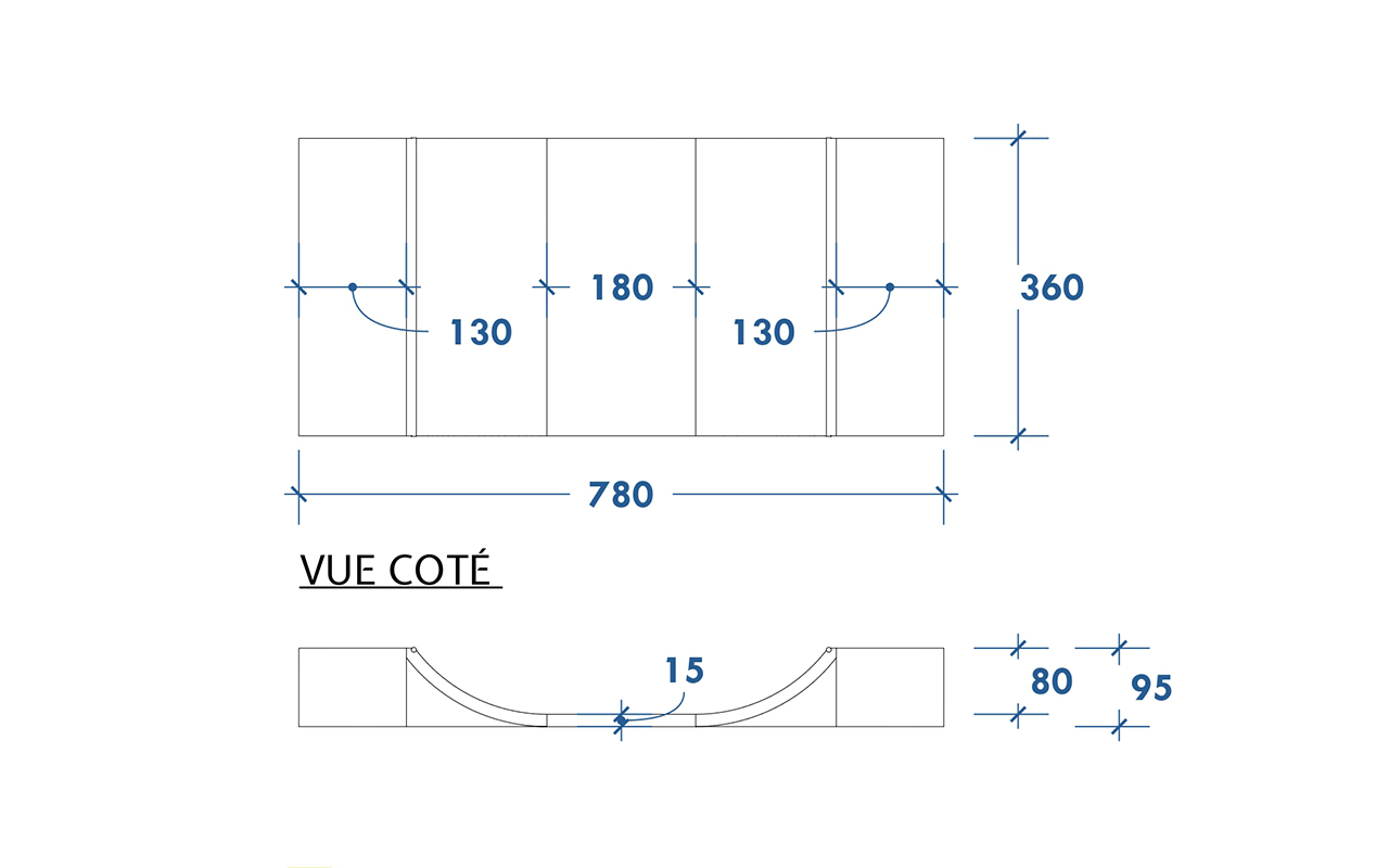 MINI-RAMPA LARGA - MINI-RAMPA LARGA - SKATE IN CEMENTO